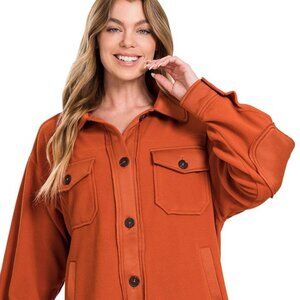 Oversized Basic Fleece Shacket